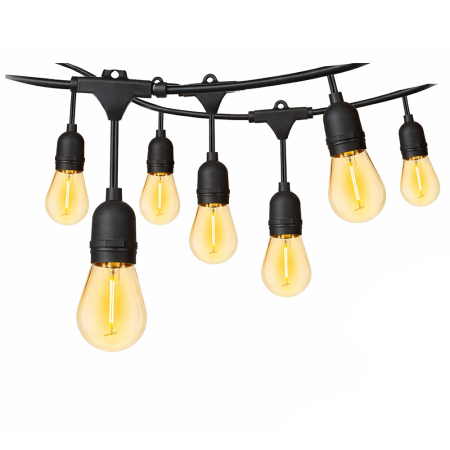 Electrocasnice & climatizare - Instalatie luminoasa led, 220V, ghirlanda de gradina, pentru exterior, cu cablu rezistent si stecher european, lumina calda decorativa, 10m 10 becuri