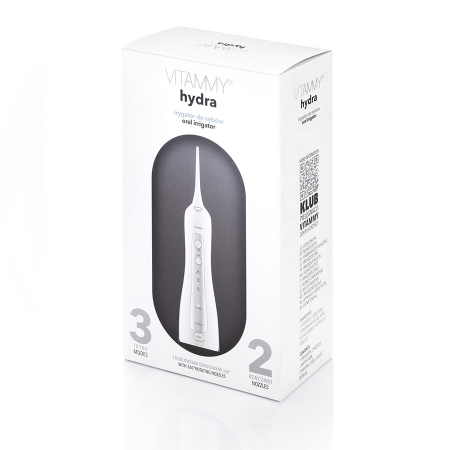 Irigator oral/ dus bucal Vitammy Hydra, profesional, 3 moduri de functionare, rezistent la apa, 2 duze, Alb [6]