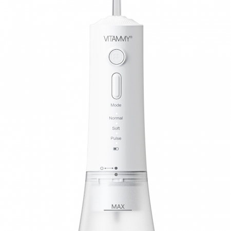 Irigator oral/ dus bucal Vitammy Aquarius, 3 moduri de functionare, varf rotativ la 360 de grade, 4 duze, capacitate rezervor 320 ml, Alb [2]