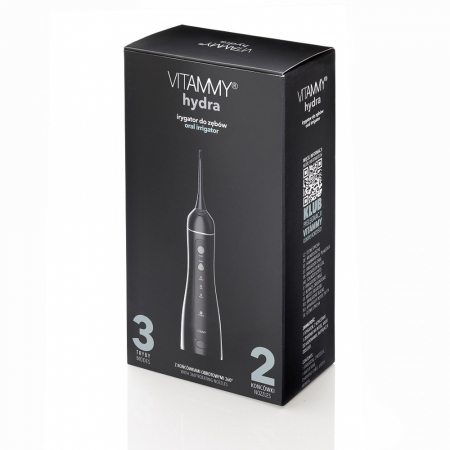 Irigator oral/ dus bucal Vitammy Hydra, profesional, 3 moduri de functionare, rezistent la apa, 2 duze, Negru [4]