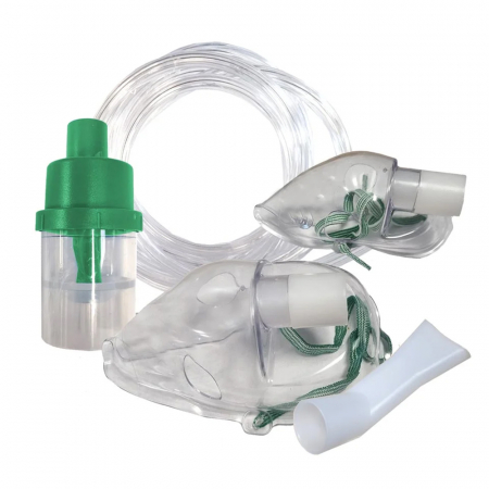 Accesorii aparate aerosoli - Kit accesorii pentru aparatele de aerosoli Sanity, masca copii si adulti, pahar de nebulizare, piesa bucala, furtun