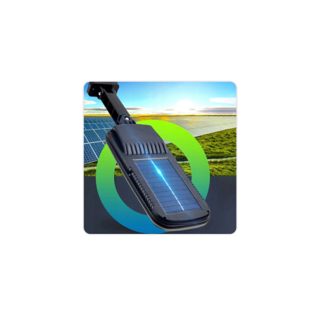 Lampa solara stradala, panou LED cu 120 de diode COB pentru suprafete de pana la 50 m2, senzor de miscare, 3 moduri de functionare, rezistenta la apa IP65, pana la 8 ore [1]