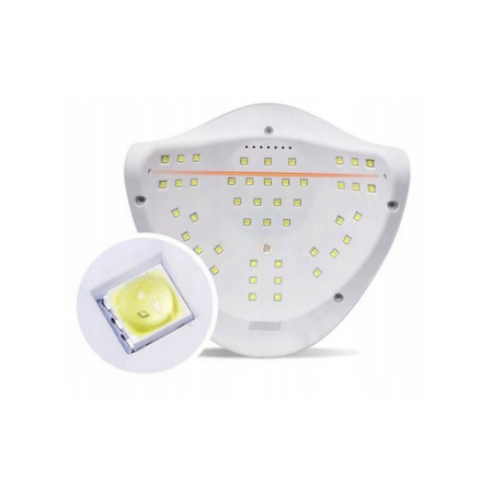 Lampa UV LED unghii X5 Max, 25W, display digital, sistem anti-reflexie, 4 timere, pentru geluri si oja semipermanenta, Alb [5]