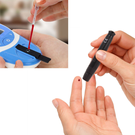 Lipidometru Novama Expert LPMS, analizor profil lipidic TC/HDL/LDL/TG, memorie 1000 teste, 10 benzi testare cu calibrare, lancete sterile, dispozitiv de intepare, capilare, etui [3]