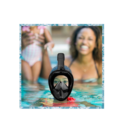 Set snorkeling, masca full face, tub de respiratie, sac de depozitare, dopuri pentru urechi, garnitura suplimentara, suport pentru camera GoPro, pliabila [6]