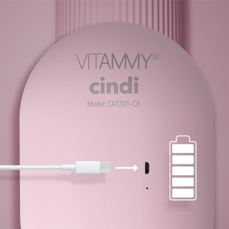 Oglinda cosmetica iluminata Vitammy Cindi, cu reglare in orice unghi, baza detasabila, cablu mini USB [8]