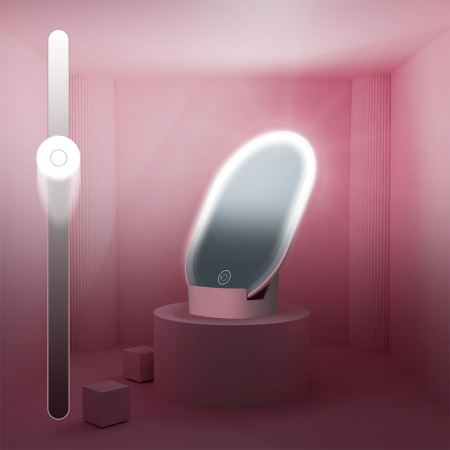 Oglinda cosmetica iluminata Vitammy Cindi, cu reglare in orice unghi, baza detasabila, cablu mini USB [10]
