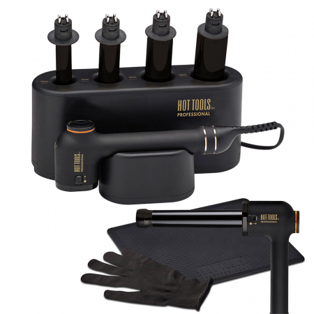 Ondulator multifunctional Hot Tools Curlbar Set, Pro Artist Black Gold collection, 4 capete detasabile de 19, 25, 32 si 38 mm, 8 trepte de temperatura, invelis din titan, HTCURLSETBGUKE [3]