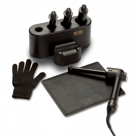 Ondulator multifunctional Hot Tools Curlbar Set, Pro Artist Black Gold collection, 4 capete detasabile de 19, 25, 32 si 38 mm, 8 trepte de temperatura, invelis din titan, HTCURLSETBGUKE [1]