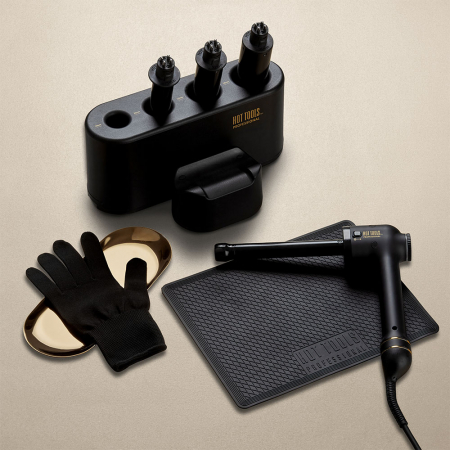 Ondulator multifunctional Hot Tools Curlbar Set, Pro Artist Black Gold collection, 4 capete detasabile de 19, 25, 32 si 38 mm, 8 trepte de temperatura, invelis din titan, HTCURLSETBGUKE [8]