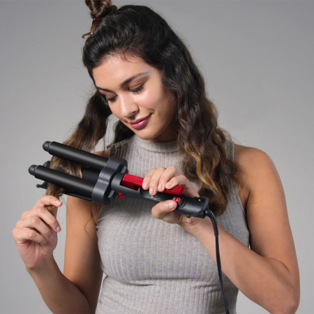 Ondulator REVLON Wave Master – Jumbo Waver RVIR3056UKE, 3 cilindri extra mari, 30 setari temperatura, invelis ceramic cu turmalina, resigilat [6]