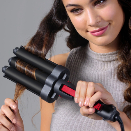 Ondulator REVLON Wave Master – Jumbo Waver RVIR3056UKE, 3 cilindri extra mari, 30 setari temperatura, invelis ceramic cu turmalina, resigilat [5]