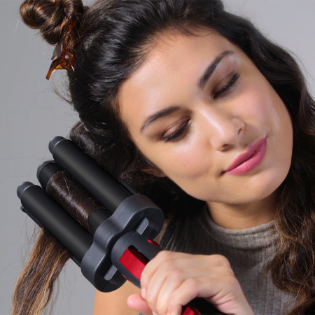 Ondulator REVLON Wave Master – Jumbo Waver RVIR3056UKE, 3 cilindri extra mari, 30 setari temperatura, invelis ceramic cu turmalina, resigilat [7]