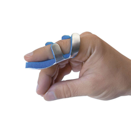 Suporturi ortopedice si orteze - Orteza pentru deget RF-941, pentru imobilizarea si stabilizarea articulatiilor degetului, din aluminiu maleabil captusit la interior cu spuma moale, 7.6 cm lungime