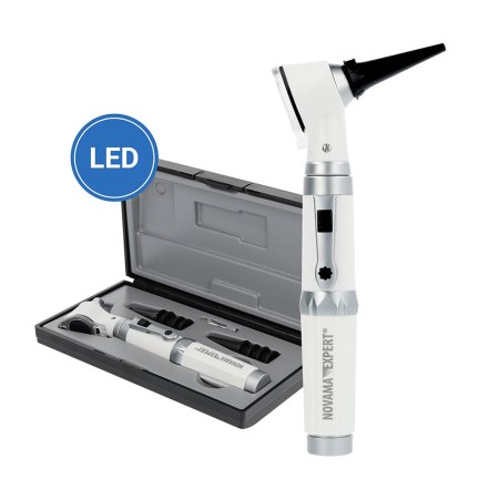 Accesorii uz spitalicesc - Otoscop portabil cu iluminare LED Novama Expert Oto LED, bec interschimbabil, oprire automata in clips, 8 speculi auriculari