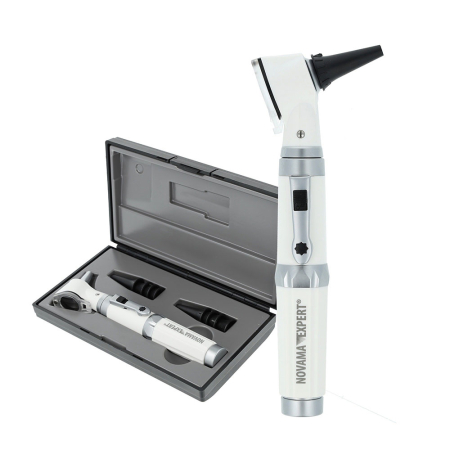 Accesorii uz spitalicesc - Otoscop portabil cu iluminare prin fibra optica Novama Expert Oto Fiber, bec interschimbabil, oprire automata in clips, 8 speculi auriculari