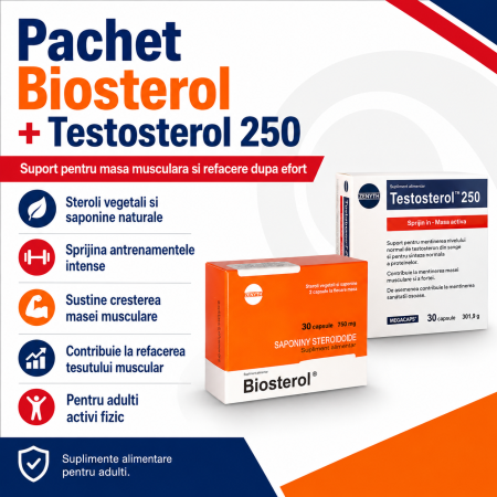 Pachet Megabol Biosterol plus Testosterol, stimulare testosteron si hormon de crestere, inhibare estrogen [1]