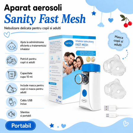 Pachet nou nascuti baietel, centura anticolici, seringi lavaj nazal, camera de inhalare, aparat de aerosoli, aspirator nazal, ser fiziologic izotonic, pompa manuala de san, termometru non-contact [7]