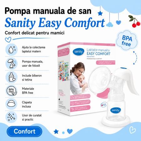 Pachet nou nascuti baietel, centura anticolici, seringi lavaj nazal, camera de inhalare, aparat de aerosoli, aspirator nazal, ser fiziologic izotonic, pompa manuala de san, termometru non-contact [13]