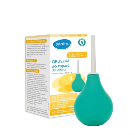 Ingrijire corp - Para Sanity nr. 5 pentru irigare intestinala, din cauciuc, pentru copii 6 - 12 luni, Verde