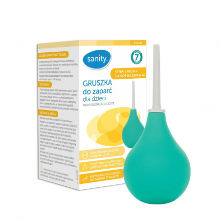 Ingrijire corp - Para Sanity nr. 7 pentru irigare intestinala, din cauciuc, pentru copii 1 - 3 ani, Verde
