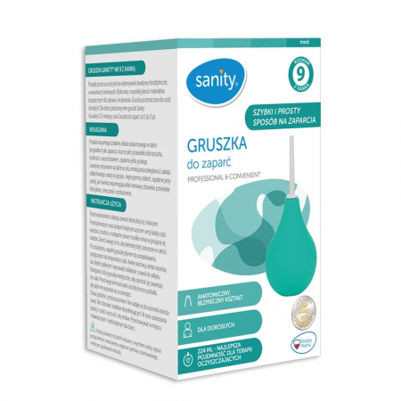 Para Sanity nr. 9 pentru irigare intestinala, din cauciuc, pentru adulti si copii 3 ani+, 224 ml, Verde [2]