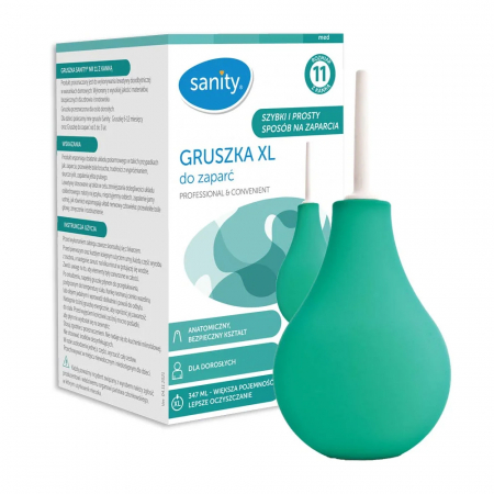 Para Sanity XL nr. 11 pentru irigare intestinala, din cauciuc, pentru adulti si copii 3 ani+, 347 ml, Verde [0]
