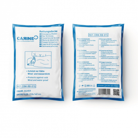 Set patura termica pentru situatii de urgenta, 210x160 cm, Argintiu, 25 bucati, CRM-RB-01S [8]
