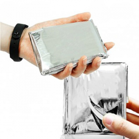 Set patura termica pentru situatii de urgenta, 210x160 cm, Argintiu, 25 bucati, CRM-RB-01S [7]