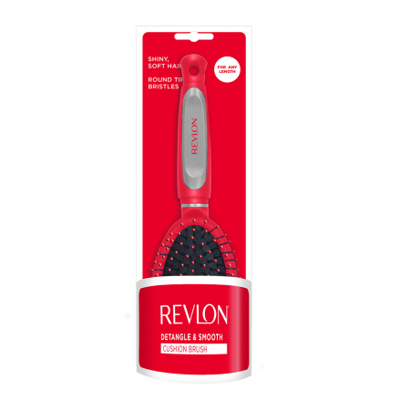 Perie de par Revlon RV2820UKE, cu cap plat, pentru toate tipurile de par, Rosu [2]
