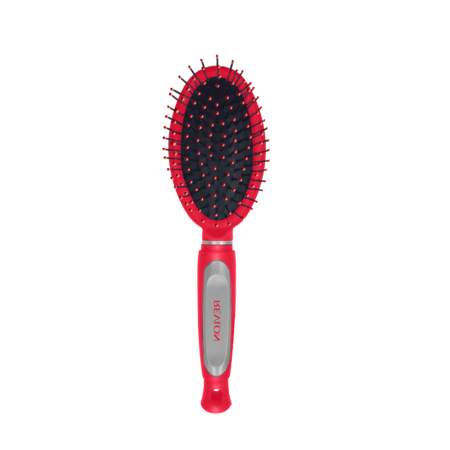 Perie de par Revlon RV2820UKE, cu cap plat, pentru toate tipurile de par, Rosu [1]