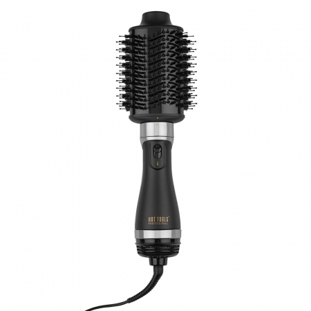 Perie electrica fixa multifunctionala Hot Tools One-Step Blow Dry Volumiser Set, Pro Artist Black Gold collection, 2 capete detasabile, 3 trepte de temperatura, HTDR1100BGUKE [1]