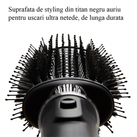 Perie electrica fixa multifunctionala Hot Tools One-Step Blow Dry Volumiser Set, Pro Artist Black Gold collection, 2 capete detasabile, 3 trepte de temperatura, HTDR1100BGUKE [6]