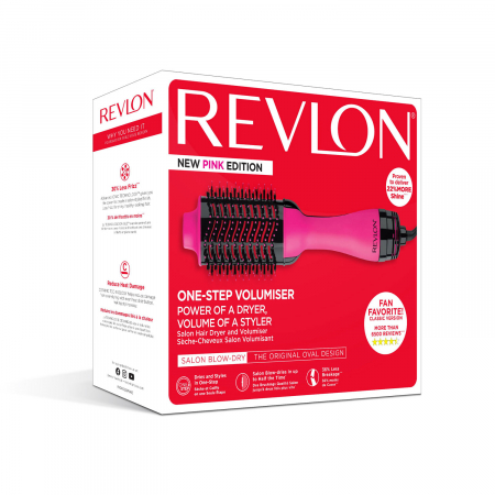 Perie electrica fixa REVLON One-Step Hair Dryer & Volumizer, RVDR5222PE, pentru par mediu si lung, Roz [5]