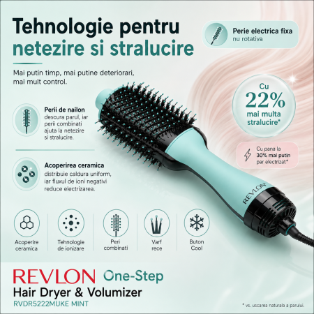 Perie electrica fixa REVLON One-Step Hair Dryer & Volumizer, RVDR5222E2MUKE [3]