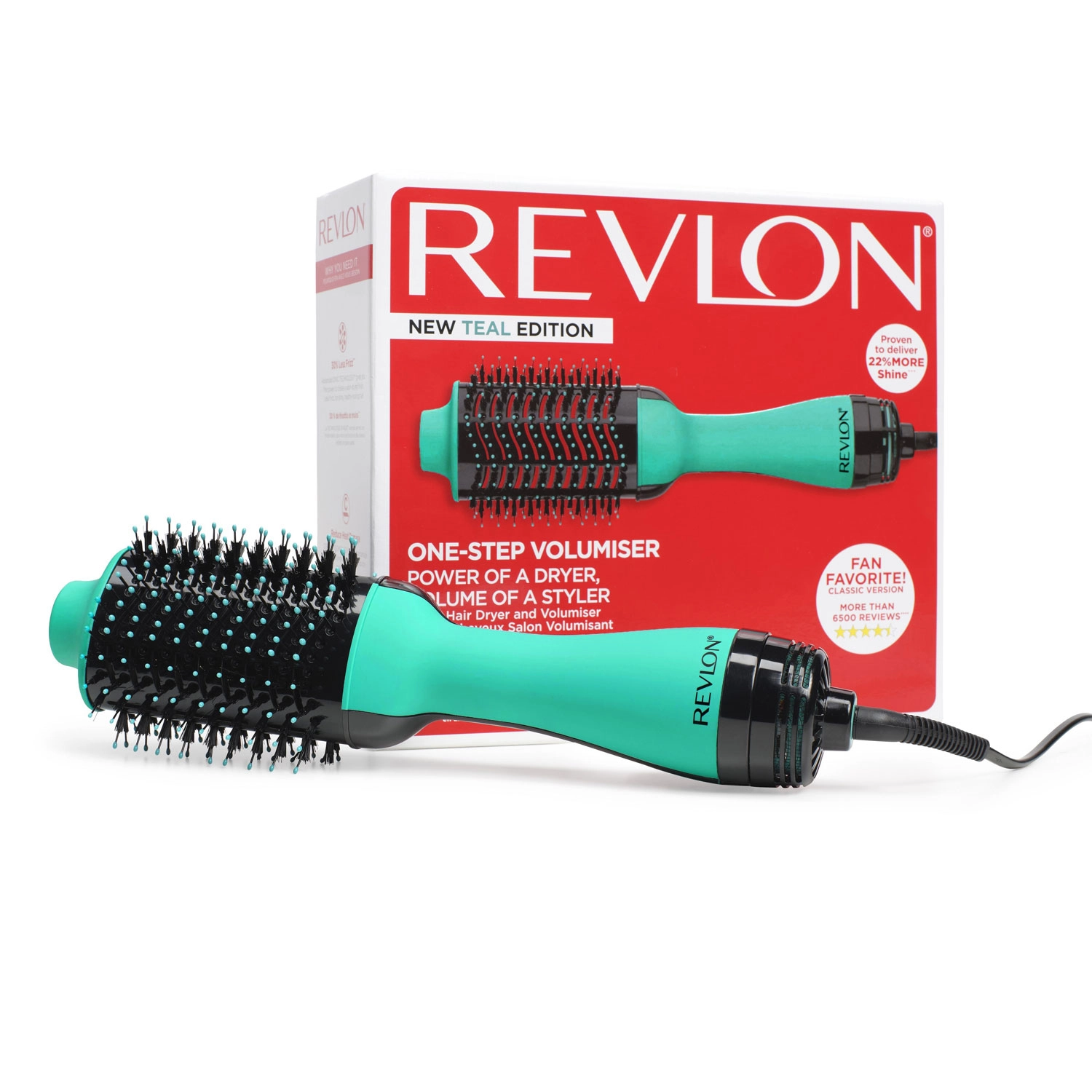 Perie electrica fixa REVLON One-Step Hair Dryer & Volumizer, RVDR5222TE TEAL, pentru par mediu si lung, Turcoaz, resigilata [1]