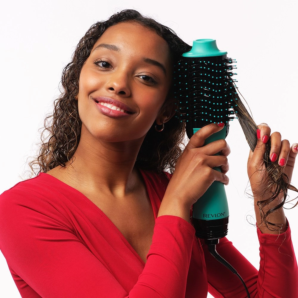 Perie electrica fixa REVLON One-Step Hair Dryer & Volumizer, RVDR5222TE TEAL, pentru par mediu si lung, Turcoaz, resigilata [7]