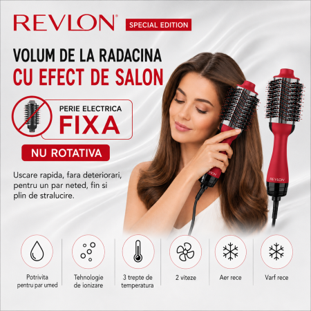 Perie electrica fixa REVLON Special Edition One-Step Volumiser Titanium, RVDR5279UKE, 3 trepte de temperatura [3]