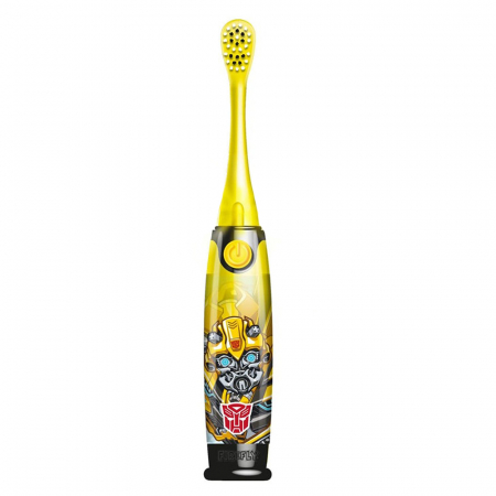 Periuta de dinti cu LED si efecte sonore FIREFLY, pentru copii 3+, Animatie Transformers Bumblebee, Galben [1]