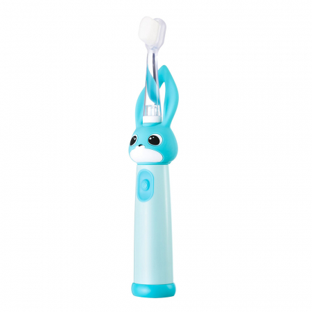 Periuta de dinti electrica Vitammy Bunny Light Blue, pentru copii 0-3 ani, cu lumina LED, 24.000 de miscari/min, 2 programe de periaj, fibre nano [2]