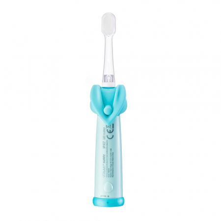 Periuta de dinti electrica Vitammy Bunny Light Blue, pentru copii 0-3 ani, cu lumina LED, 24.000 de miscari/min, 2 programe de periaj, fibre nano [6]