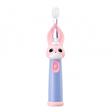 Periuta de dinti electrica Vitammy Bunny Pink, pentru copii 0-3 ani, cu lumina LED, 24.000 de miscari/min, 2 programe de periaj, fibre nano [1]