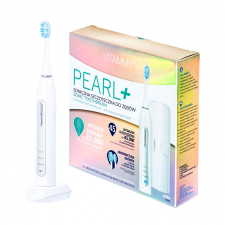Periuta de dinti electrica VITAMMY Pearl+, 82000 vibratii/min, 3 moduri de periaj, 2 capete incluse, Alb [7]