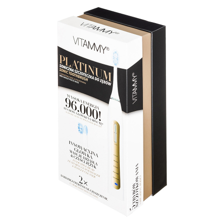 Periuta de dinti electrica VITAMMY Platinum, 96000 vibratii/min, 5 moduri de periaj, 2 capete incluse [5]
