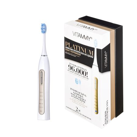Igiena dentara - Periuta de dinti electrica VITAMMY Platinum, 96000 vibratii/min, 5 moduri de periaj, 2 capete incluse