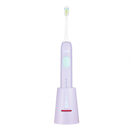 Periuta de dinti electrica Vitammy Smils Jelly, 82.000 de miscari/min, 5 programe de periaj, baza incarcare USB, 2 capete periuta, Violet [4]