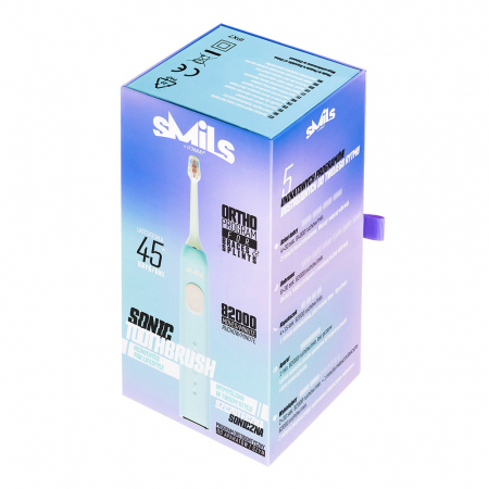 Periuta de dinti electrica Vitammy Smils Cloud, 82.000 de miscari/min, 5 programe de periaj, baza incarcare USB, 2 capete periuta, Bleu [8]