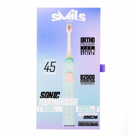 Periuta de dinti electrica Vitammy Smils Cloud, 82.000 de miscari/min, 5 programe de periaj, baza incarcare USB, 2 capete periuta, Bleu [7]