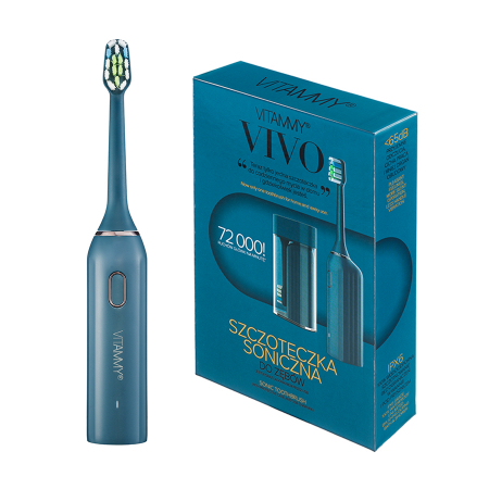 Periute de dinti electrice - Periuta de dinti electrica VITAMMY Vivo, model premium, 72000 vibratii/min, 3 moduri de periaj, rezistenta la apa, Antracit