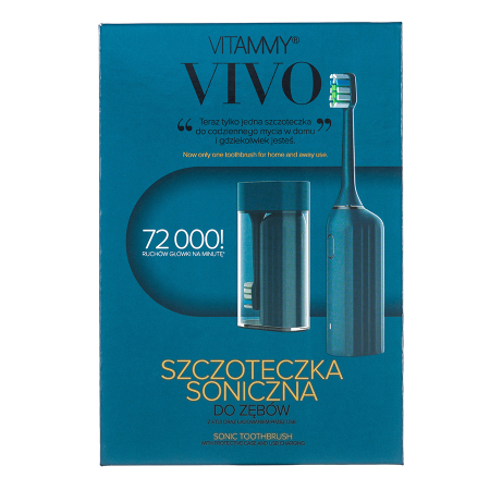 Periuta de dinti electrica VITAMMY Vivo, model premium, 72000 vibratii/min, 3 moduri de periaj, rezistenta la apa, Antracit [6]